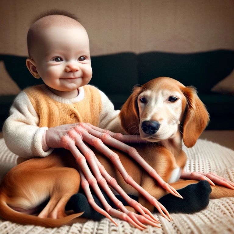 petting a dog