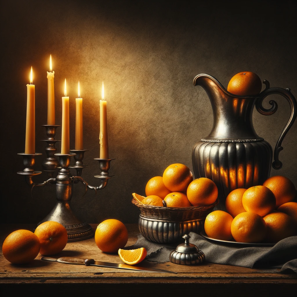 an array of oranges